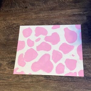 Pink cow print canvas